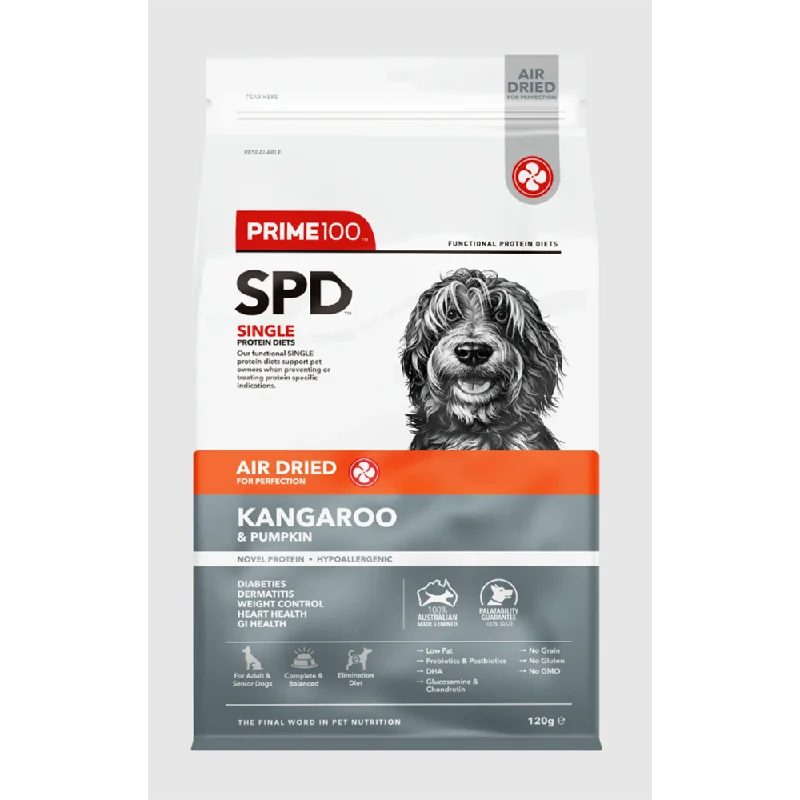 Prime100 Dog SPD - Air Dried Kangaroo & Pumpkin 120g (EXPIRY 5 FEB 2025)